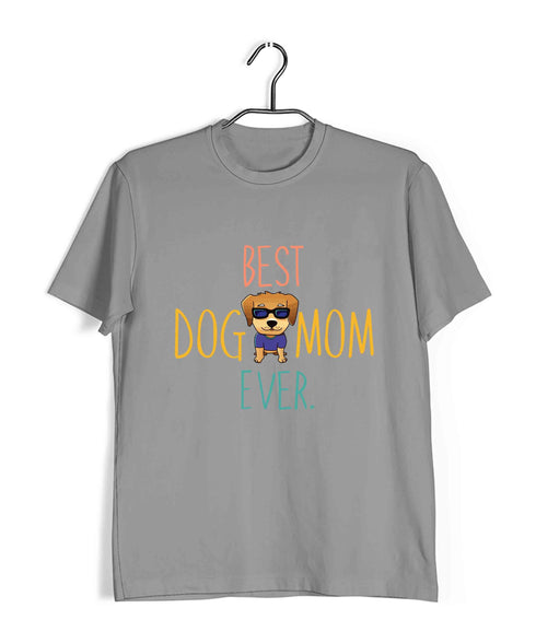 Dogs BEST DOG MOM EVER Aaramkhor Specials Casual Graphic Printed T-Shirt for Men